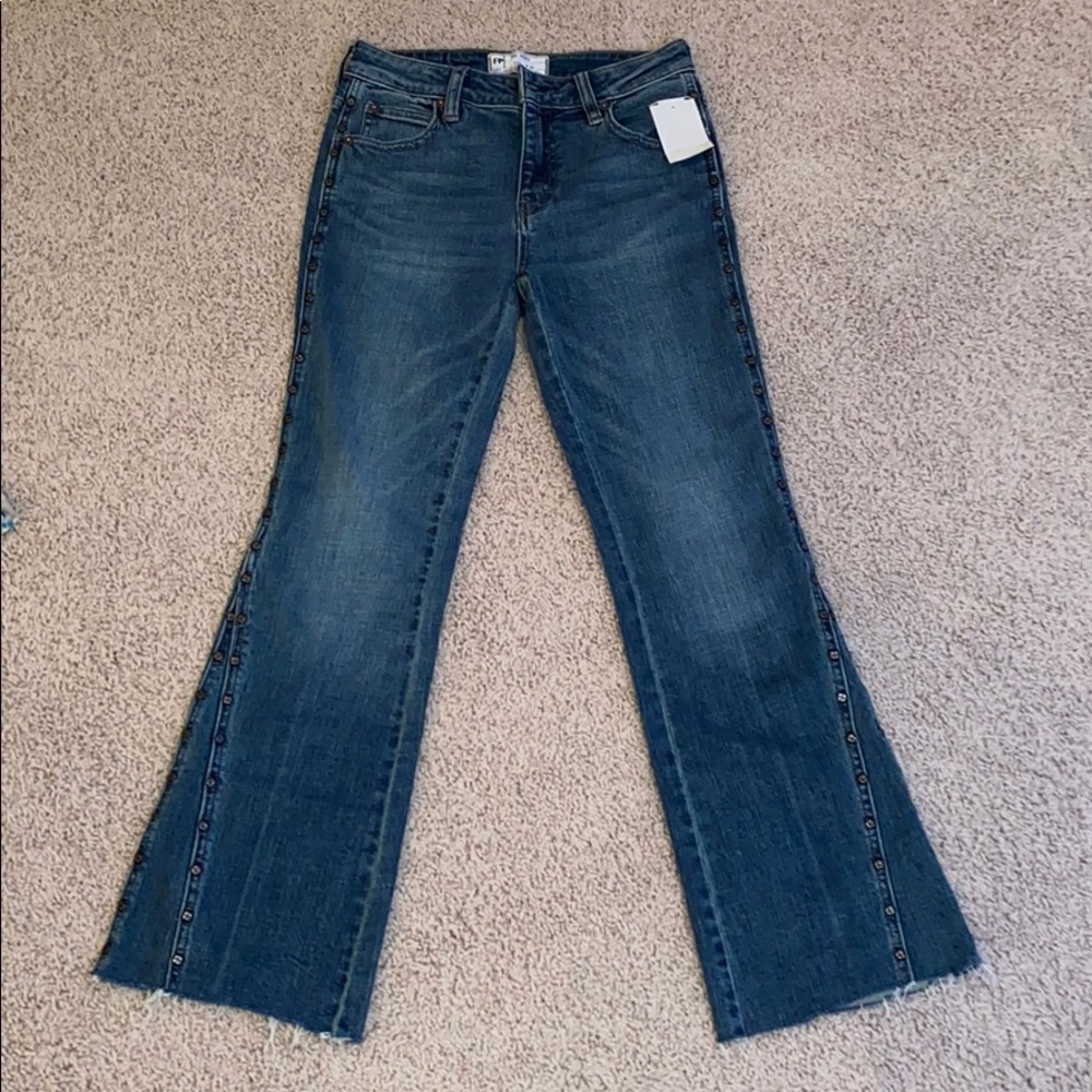 NWT Free People blue dark denim jeans